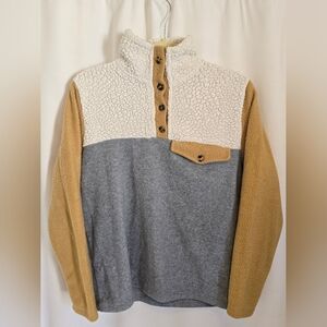 DONNI. Tri-color Sherpa pullover